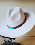 Red Brown Navajo Turq Slab Leather Hat Band + Choice of Hat 986h