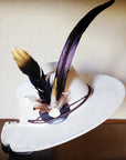 Long Black Gold Feather & Turquoise Slab Hat Band + Choice of Hat 986e