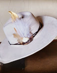 Dark Metallic Feather & Turquoise Slab Hat Band + Choice of Hat 986d