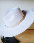Tan Hide Western Leather Band w/ Choice of Boho Hat 985L