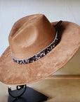 Spotted Hide Western Leather Band w/ Choice of Boho Hat 985k