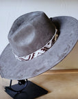 Gold Aztec Western Leather Band w/ Choice of Boho Hat 985e