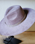 Taupe Boho Western Hat w/ Choice of Leather Band & Turquoise Slab 983w
