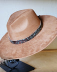 Turquoise Floral Western Leather Band w/ Choice of Boho Hat 984z