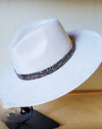 Turquoise Floral Western Leather Band w/ Choice of Boho Hat 984z
