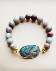 Aqua Terra Beaded Bracelet with Center Accent 809n