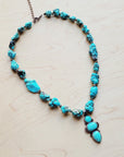Blue Turquoise Necklace and copper w/ Turquoise Pendant 259L