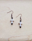 **Mother-of-Pearl Cross Earrings 224c