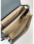 Chloe Faye Chain Suede Leather Gray Blue Crossbody Bag