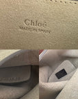 Chloe Faye Chain Suede Leather Gray Blue Crossbody Bag