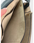 Chloe Faye Chain Suede Leather Gray Blue Crossbody Bag