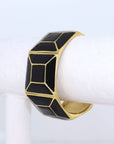 Art Deco Black & Gold Bangle Bracelet