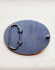 **Rope Edge Pastel Navajo Leather Belt Buckle 907h
