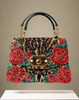 Dolce & Gabbana Leopard Rose Tote