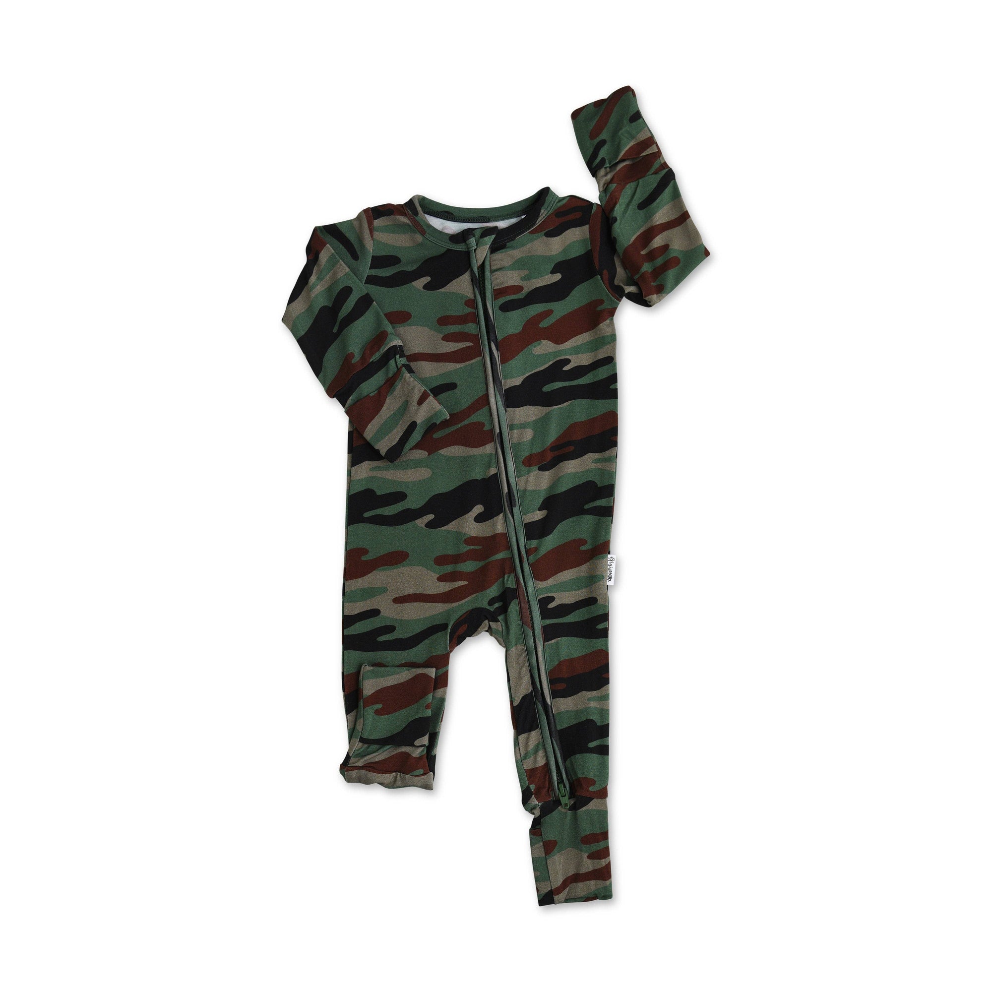 Gigi and Max Camo Zip Romper