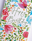 Flatyz Happy Birthday Watercolor Florals Candle