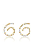 Pave large stud earring
