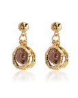 Hammered Drop Stud Earrings