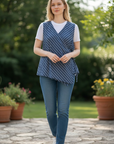 Citron Bleu Pinstripe Vest 20134-N16