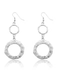 Circle drop earrings in Rose Gold
