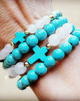 Natural Jade and Hematite Beaded Stretch Bracelet 806x
