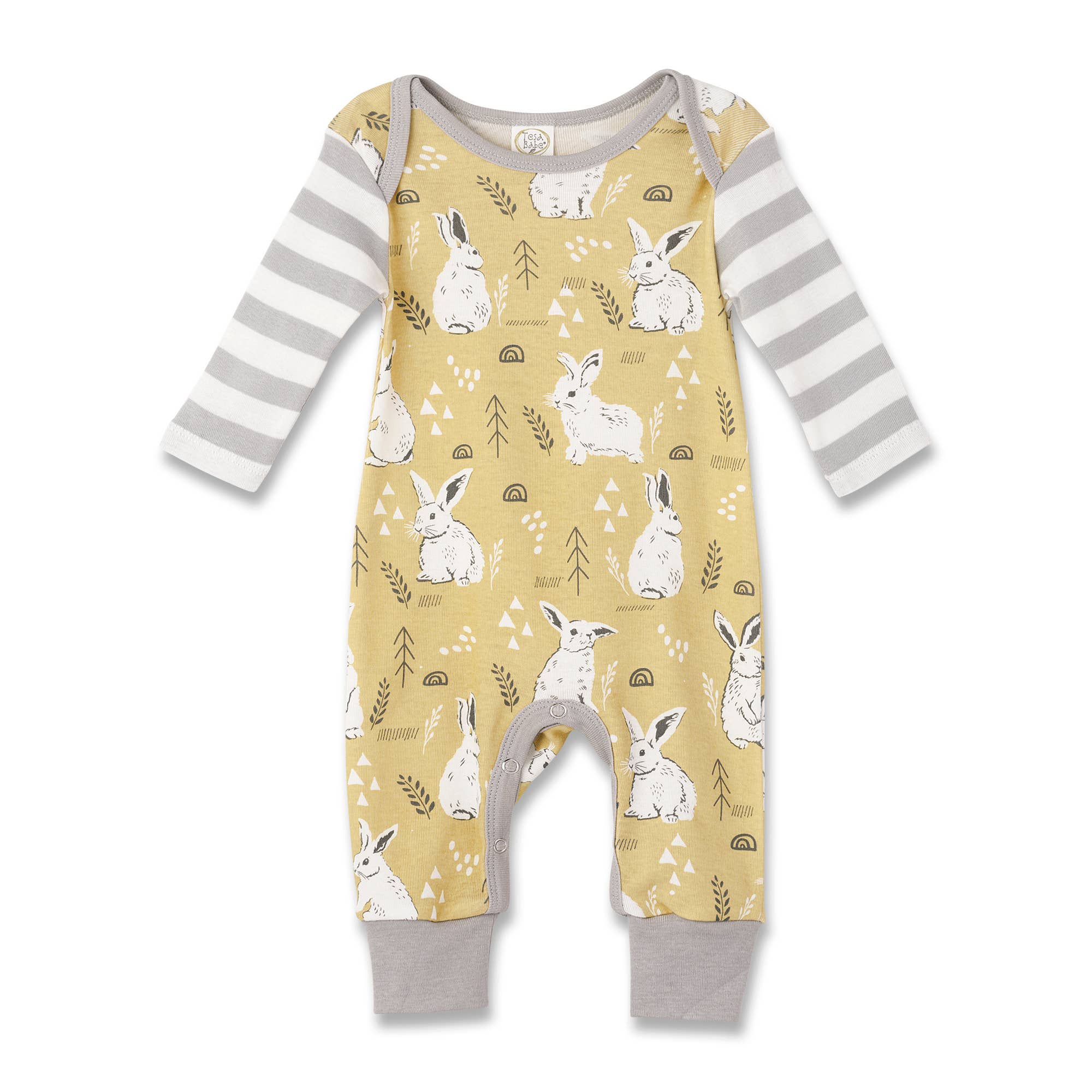 Tesa Babe Easter Woodland Bunny Cotton Romper