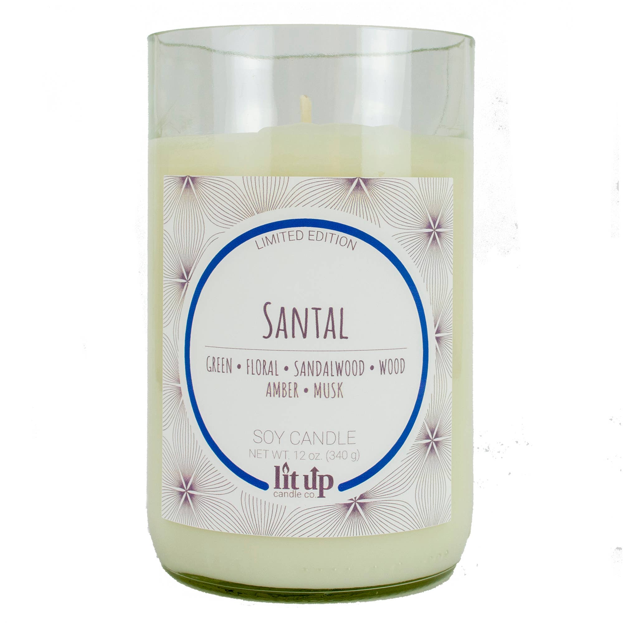 Lit Up Candle Santal