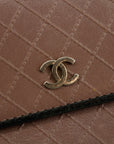 Chanel Matelasse Bicolor Long Trifold Embossed Wallet Pink
