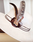 Aqua Terra Accent Turkey Feather & Leather Hat Band Only 954s