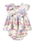 Dream Blossom Bamboo Baby Skirted Bodysuit-Watercolor Floral