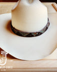 Turquoise Navajo Embossed Leather Hat Band Only 950b