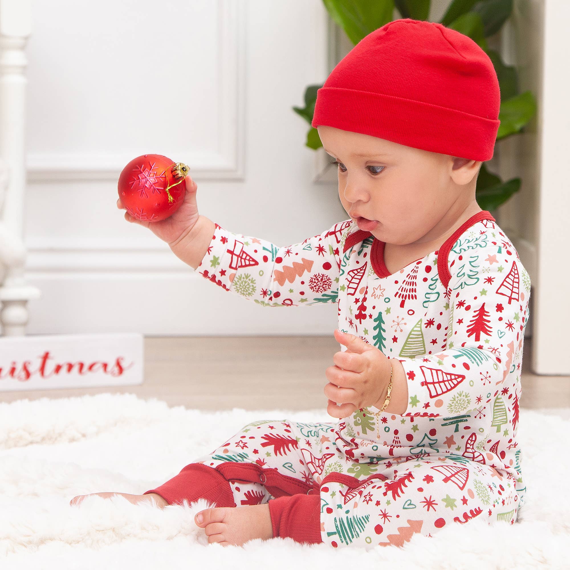 Tesa Babe Cozy Christmas Bamboo Romper