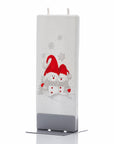 Flatyz Two Snowmen & Red Hats Candle