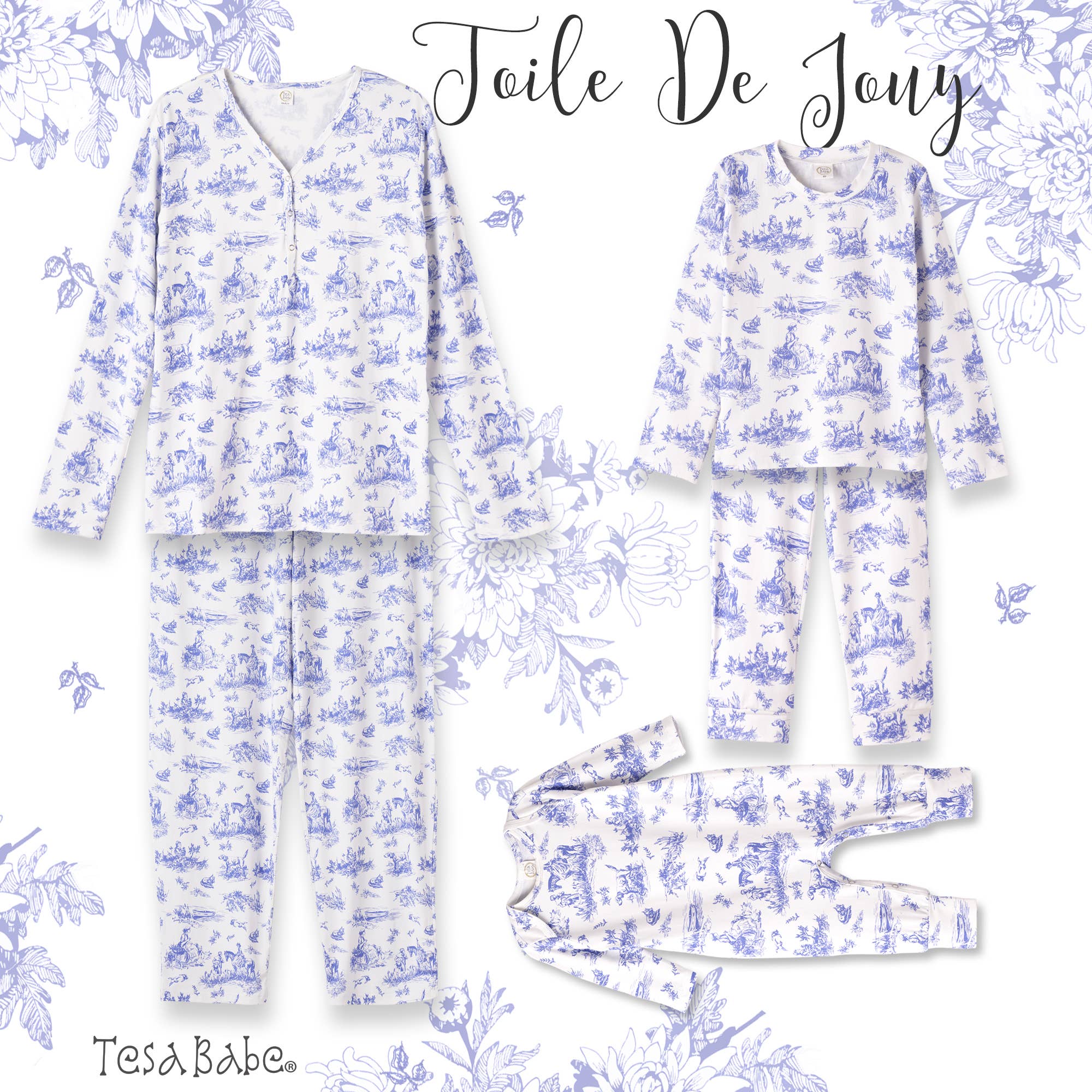 Tesa Babe Toile de Jouy Bamboo Romper