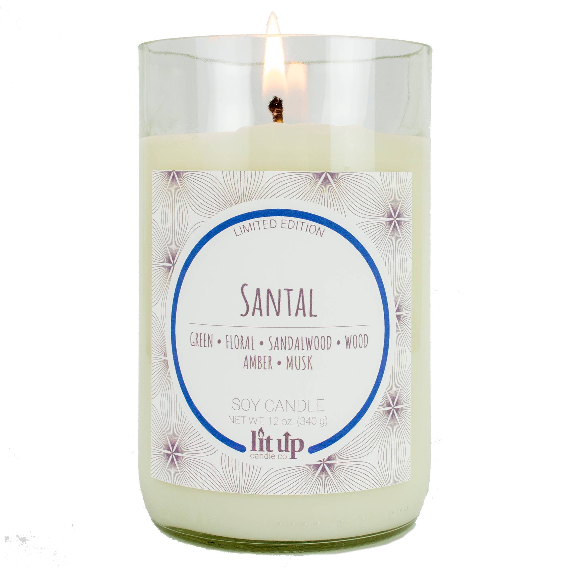 Lit Up Candle Santal