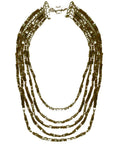 Multi layer statement necklace in gold or silver