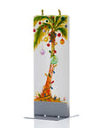 Flatyz Palm Tree With Christmas Lights Candle
