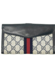 Gucci Canvas Coded Blue Ophidia Long Wallet