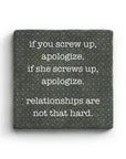Relationships Marble Coaster