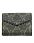 Celine Triomphe Canvas Blue and Grey Fine Strap Wallet