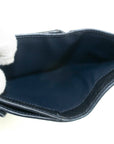 Celine Triomphe Canvas Blue and Grey Fine Strap Wallet