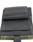 Celine Triomphe Canvas Blue and Grey Fine Strap Wallet