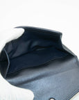 Celine Triomphe Canvas Blue and Grey Fine Strap Wallet