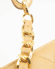 Chanel Beige Caviar Skin Quilted Matelase Shoulder Bag