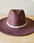 Sandy White Floral Embossed Leather Hat Band Only 951c