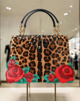 Dolce & Gabbana Leopard Rose Tote