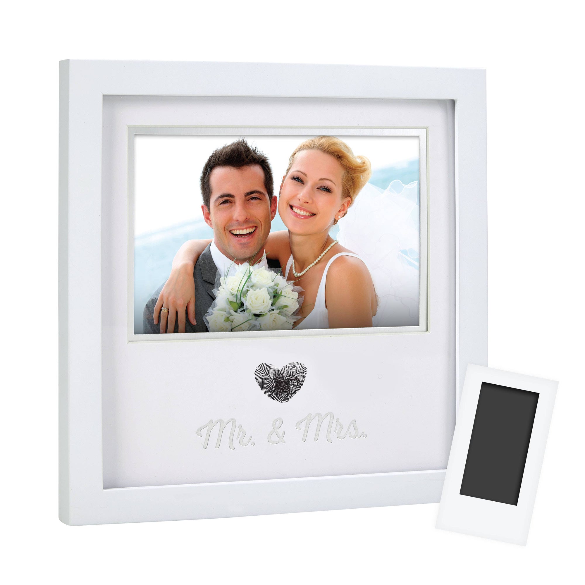 Mr. & Mrs. Wedding Thumbprint Heart Frame