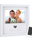 Mr. & Mrs. Wedding Thumbprint Heart Frame