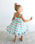 Girls Clothes Dress Tie Twirl Dress Cameron Watermelon