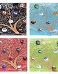 Heart table photo frame, Tree of Life, blue cm 20